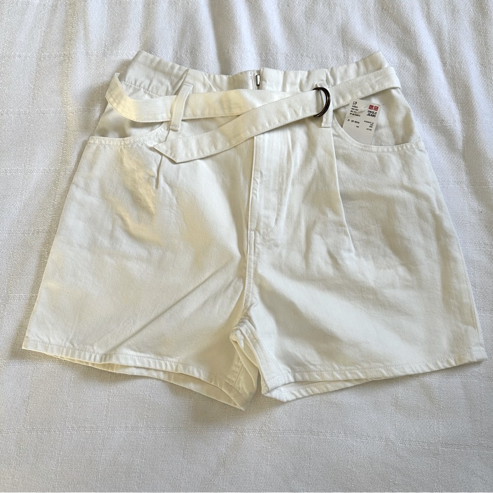 Uniqlo Denim Belted Shorts